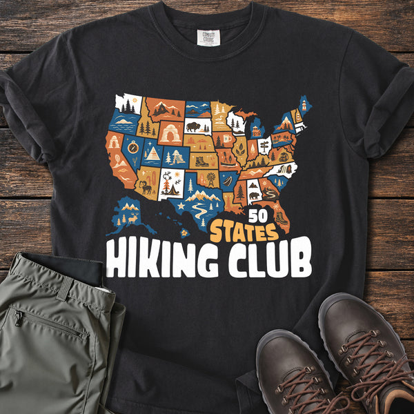 50 States Hiking Club T-shirt