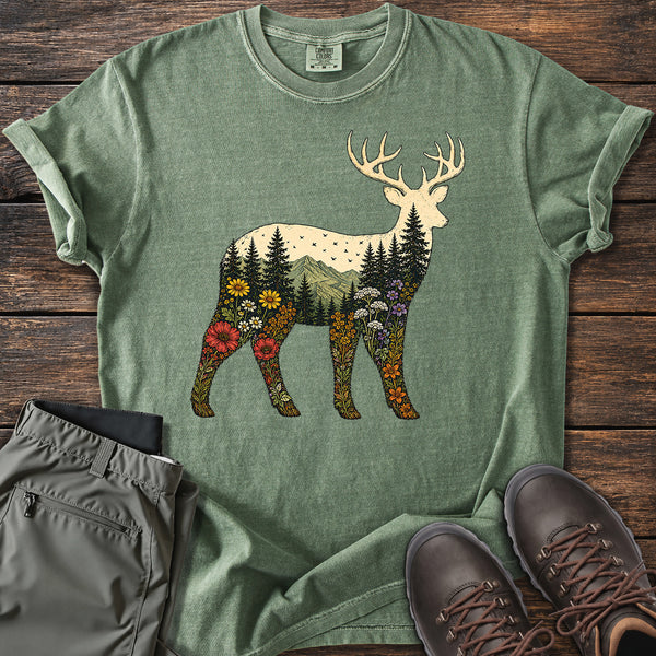 Floral Deer T-shirt