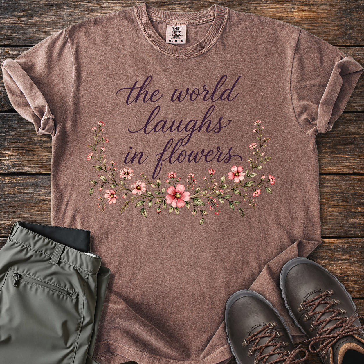 Laughs in Flowers T-shirt