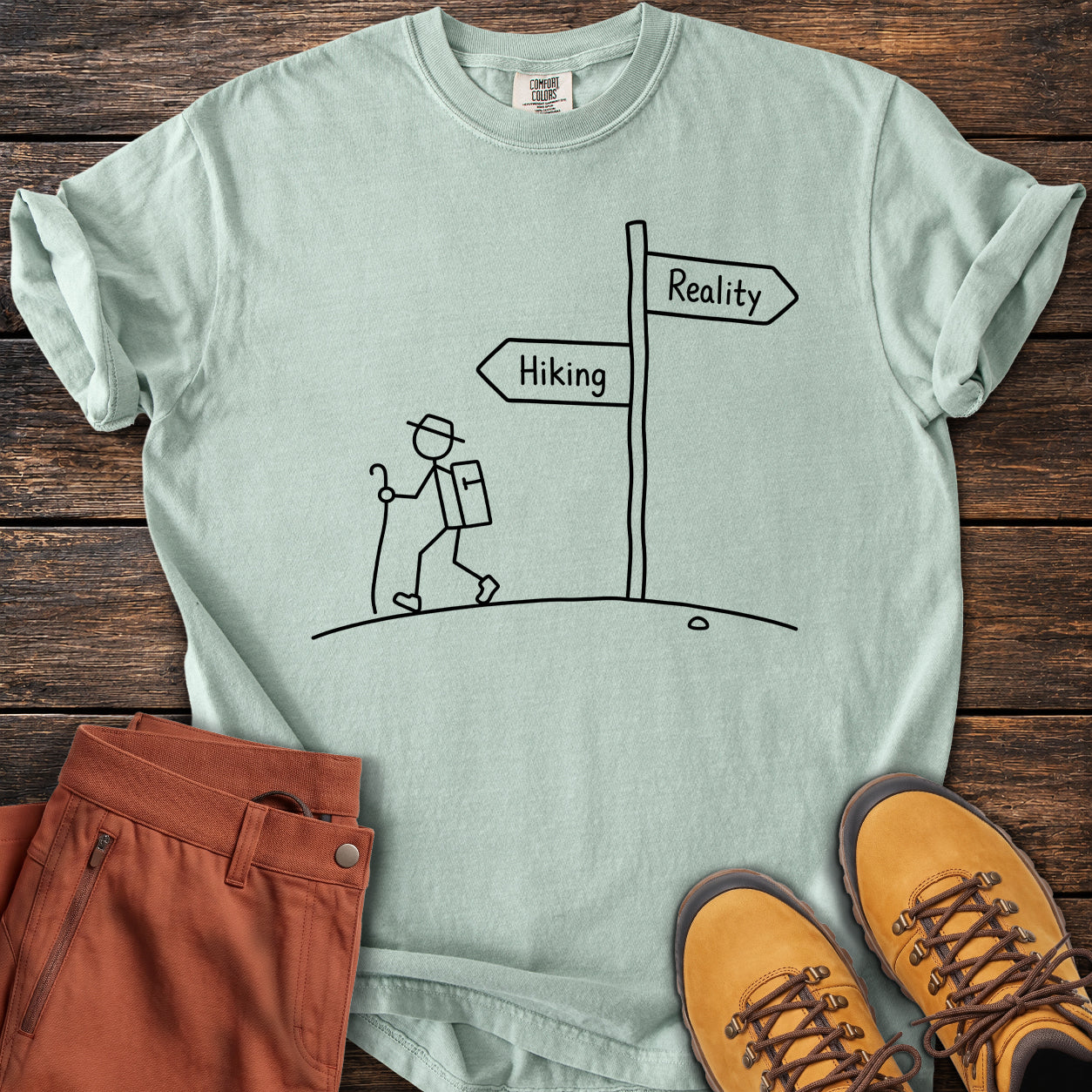 Hiking vs Reality T-shirt