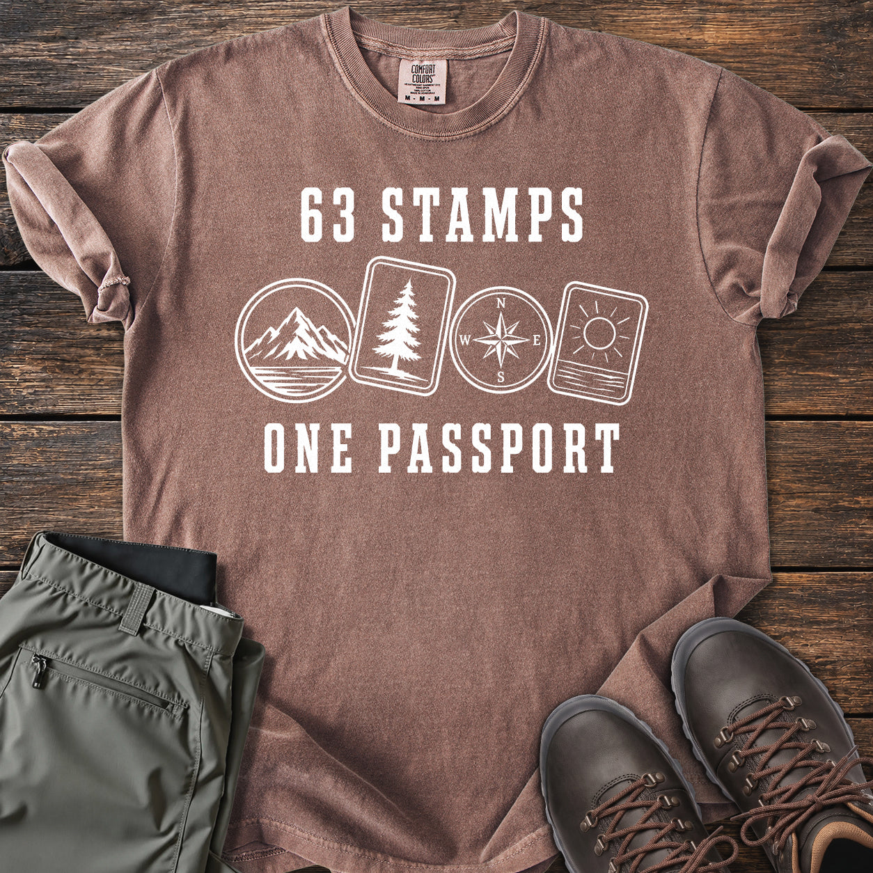 63 Stamps US Parks T-shirt