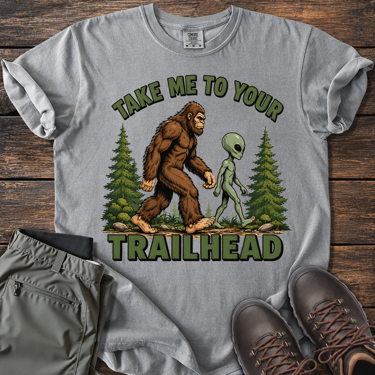 Alien + Bigfoot Friends T-shirt
