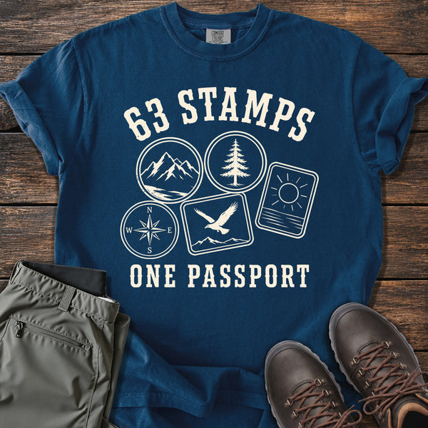 63 Stamps One Passport T-shirt